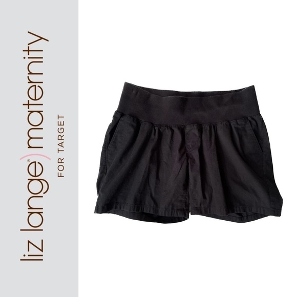 Liz Lange Maternity Shorts size small S black bottoms - Picture 1 of 5